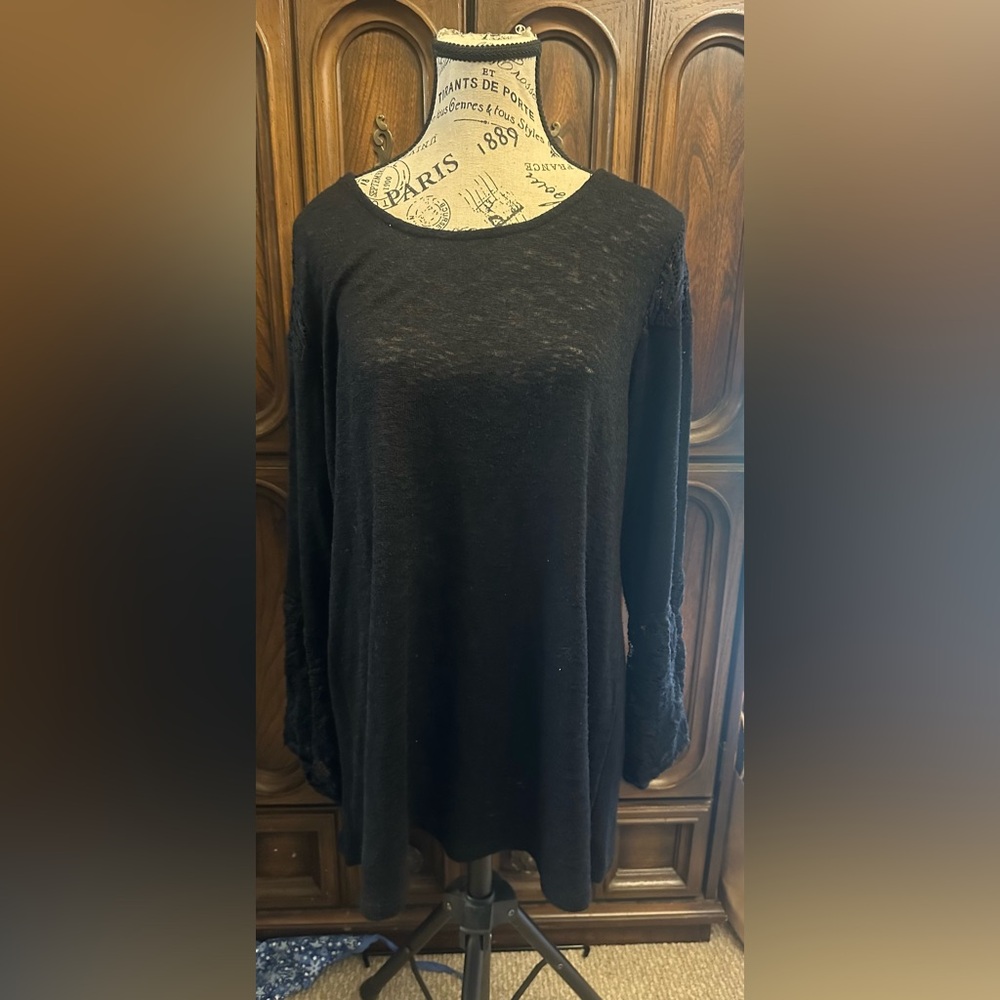 Alfani Black Long Sleeve Top